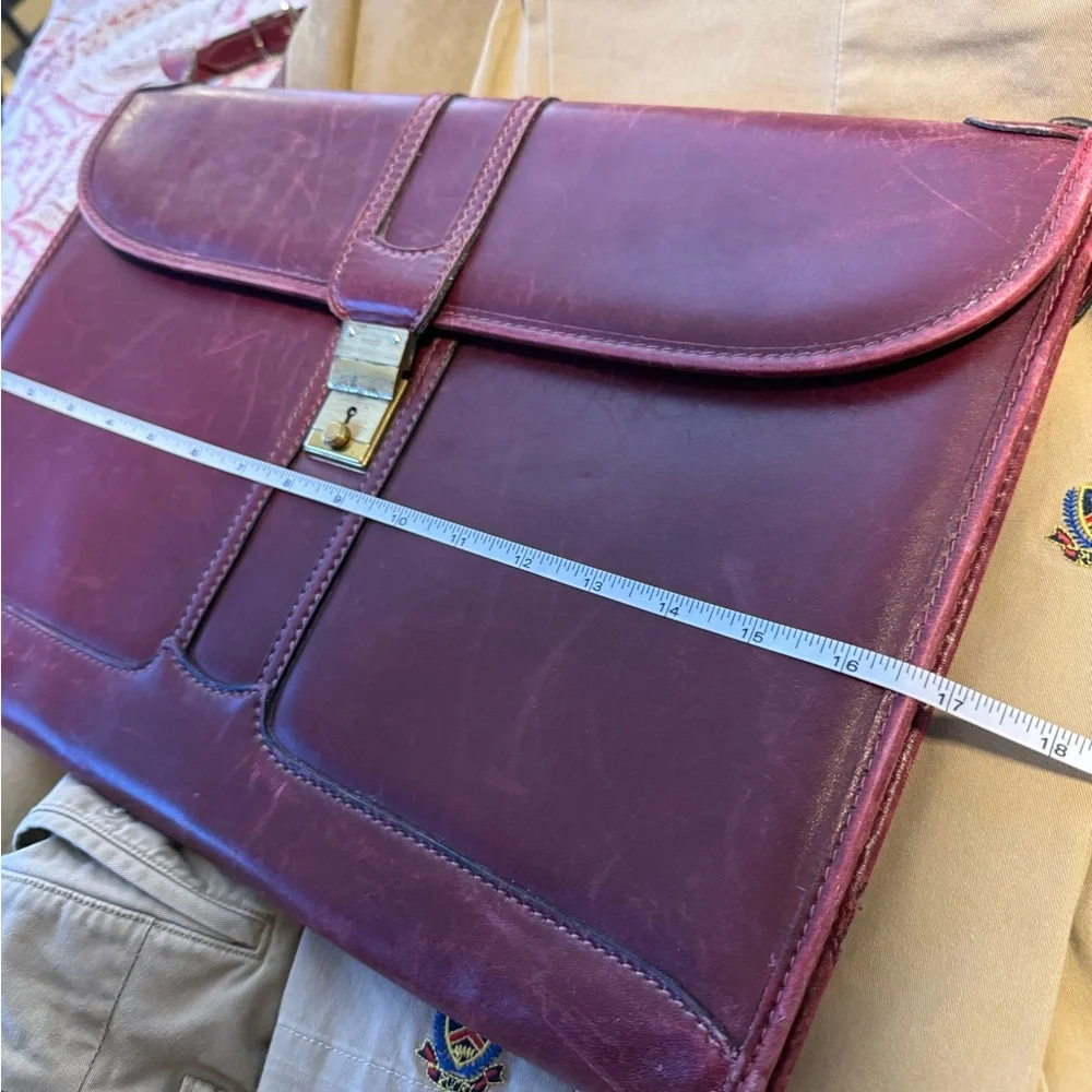 Vintage Gucci Oxblood Laptop Paperwork Satchel Bag
